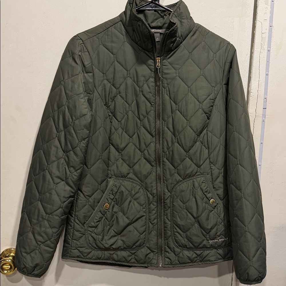 Women's Quilted Jacket - Olive Green